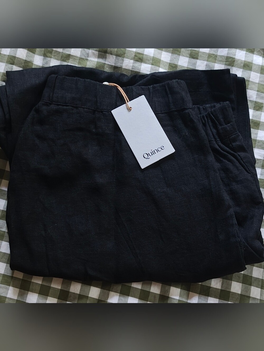 Quince Women's 100% European Linen Pants-Black XL